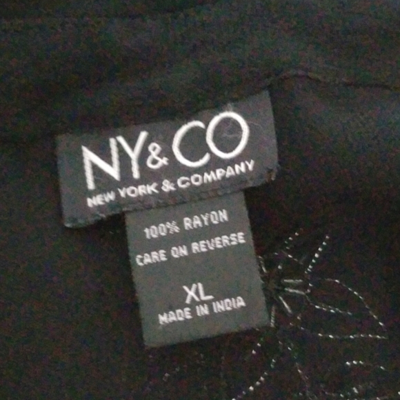 NY & CO Black Shirt, sz XL - Picture 5 of 7